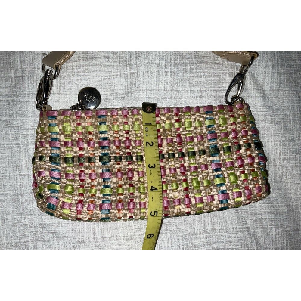 The Sak‎ Spring Bouquet pastel ribbon woven bag purse removeable strap microbag - Picture 13 of 16